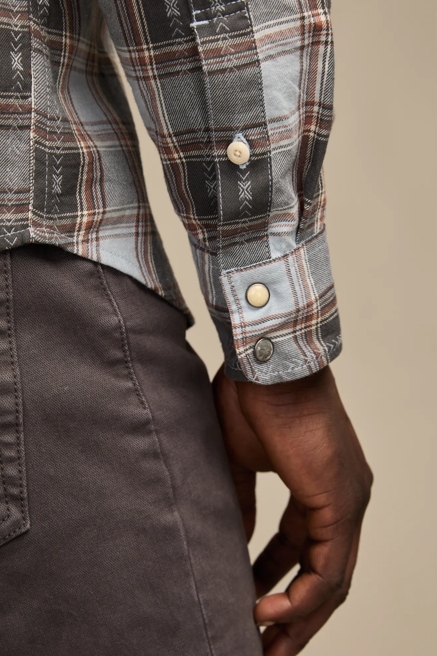 LONG SLEEVE DOBBY WESTERN SHIRT, image 4