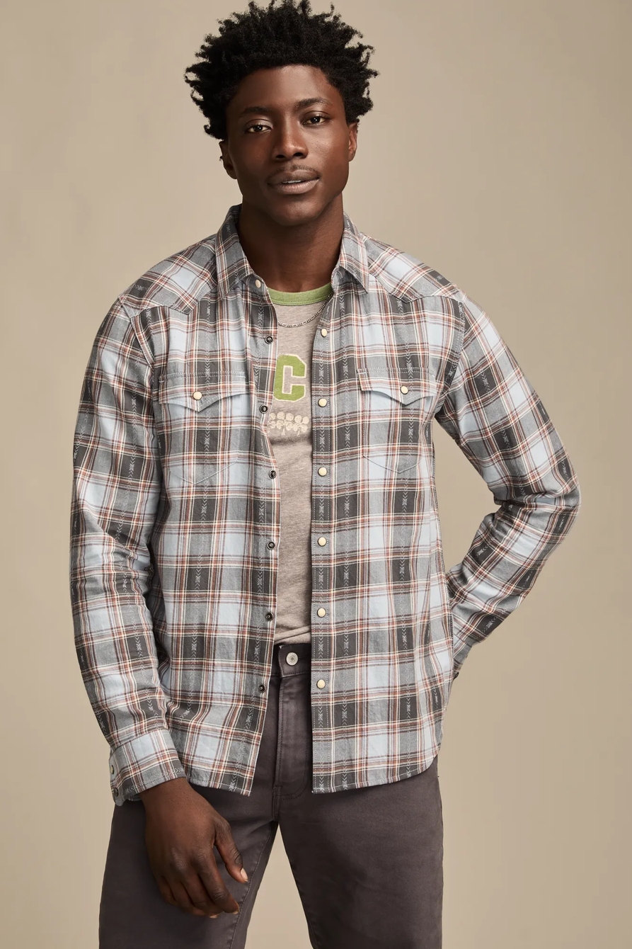LONG SLEEVE DOBBY WESTERN SHIRT, image 6