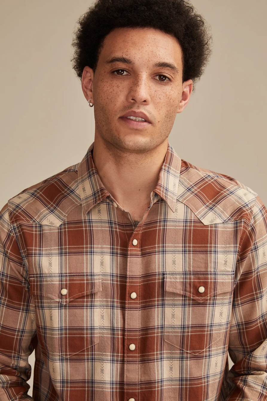 LONG SLEEVE DOBBY WESTERN SHIRT, image 2