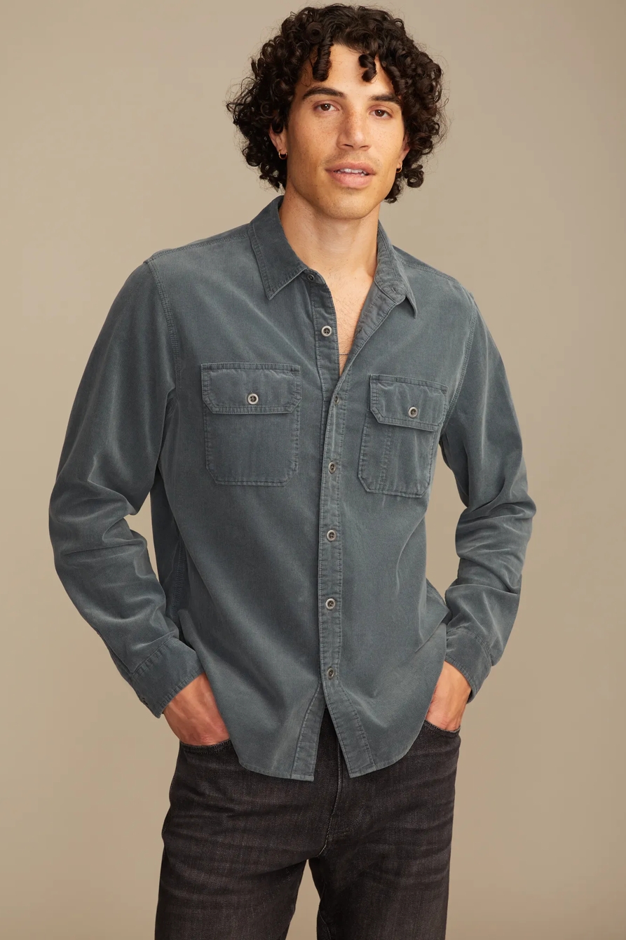 LONG SLEEVE CORDUROY UTILITY SHIRT, image 2