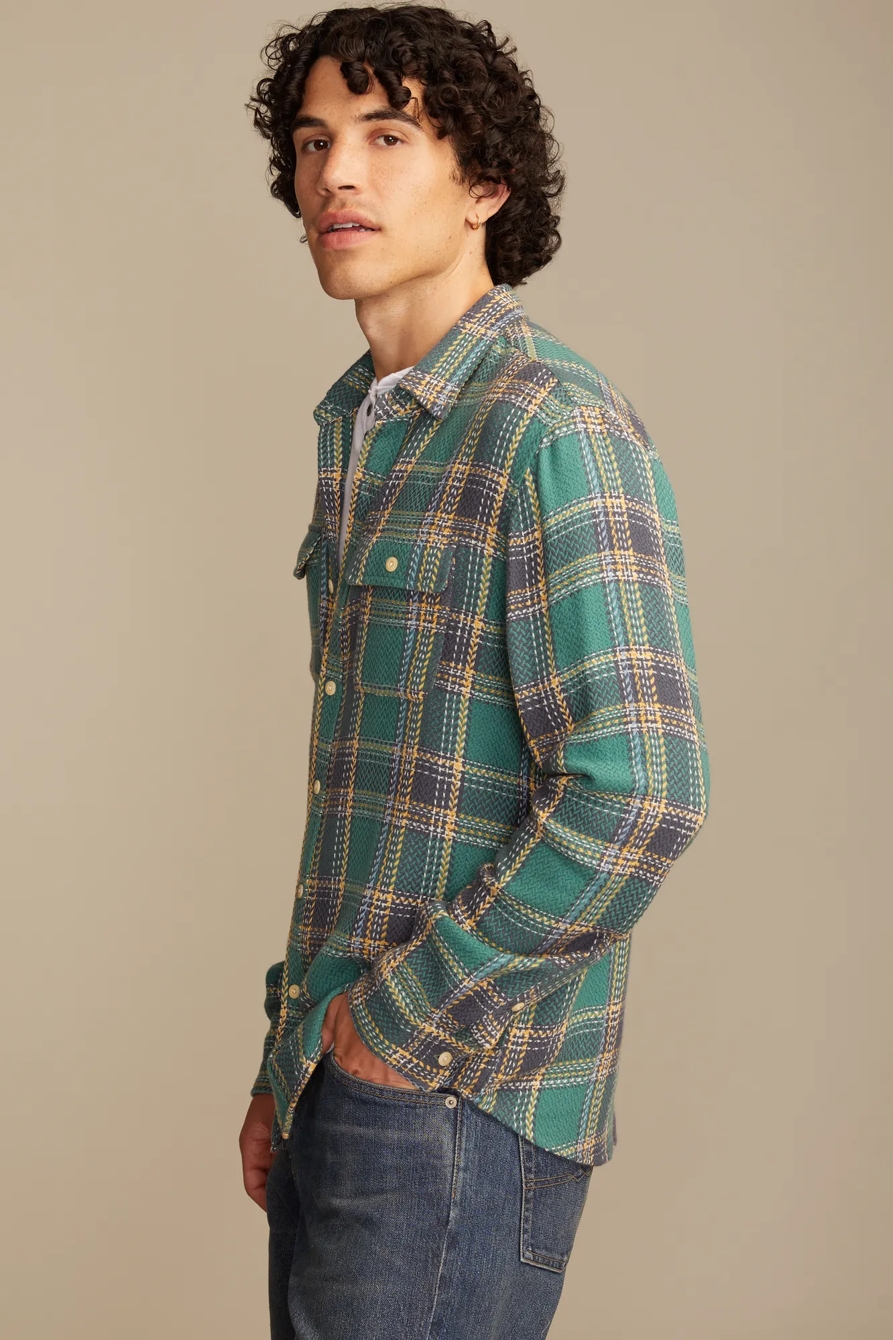 LONG SLEEVE HERRINGBONE FLANNEL HUMBOLDT UTILITY SHIRT, image 4