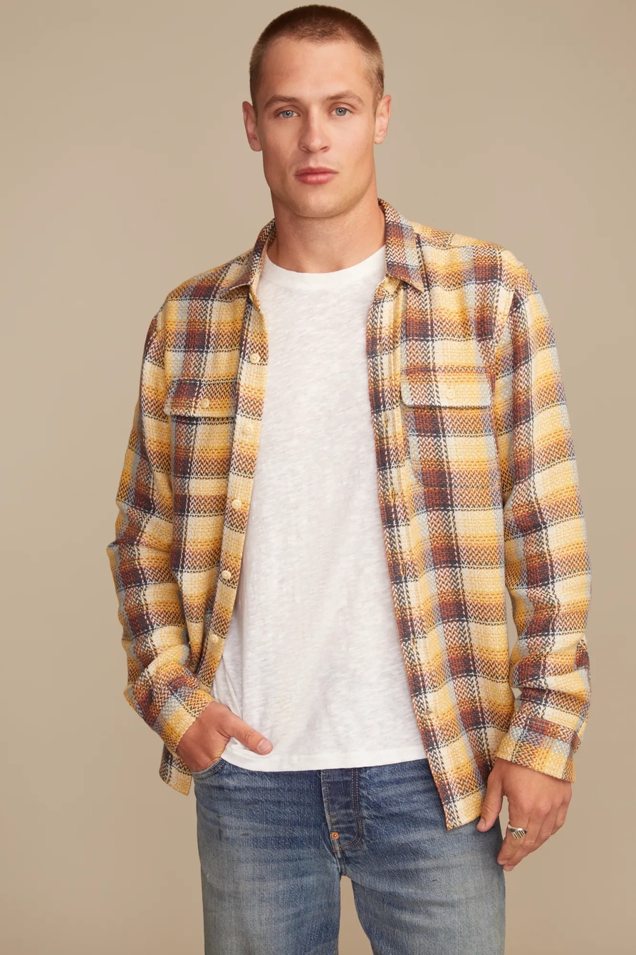LONG SLEEVE HERRINGBONE FLANNEL HUMBOLDT UTILITY SHIRT, image 4