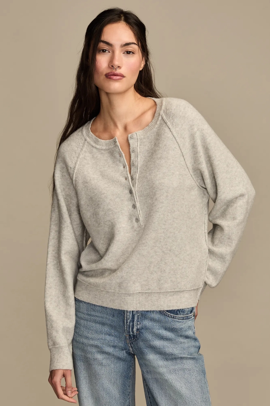 RELAXED HENLEY SWEATER, image 5