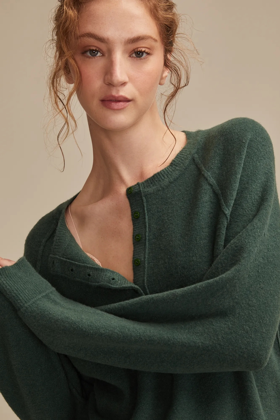 RELAXED HENLEY SWEATER, image 5
