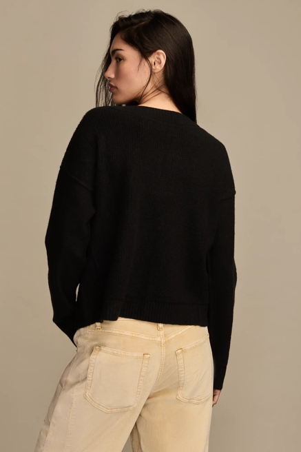 WAFFLE V NECK SWEATER, image 3
