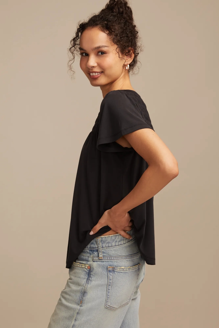 SMOCKED SANDWASH TOP, image 4