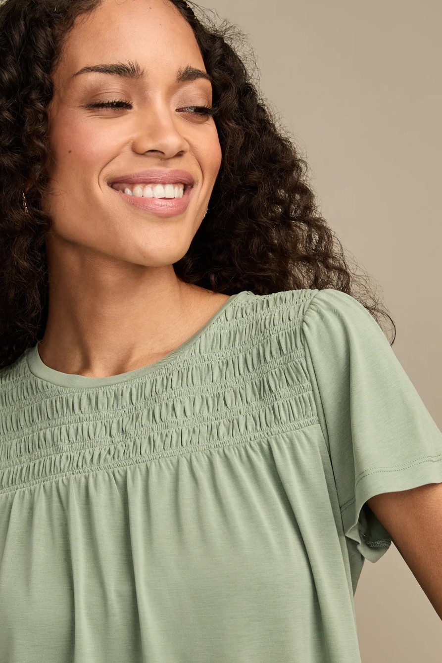 SMOCKED SANDWASH TOP, image 2