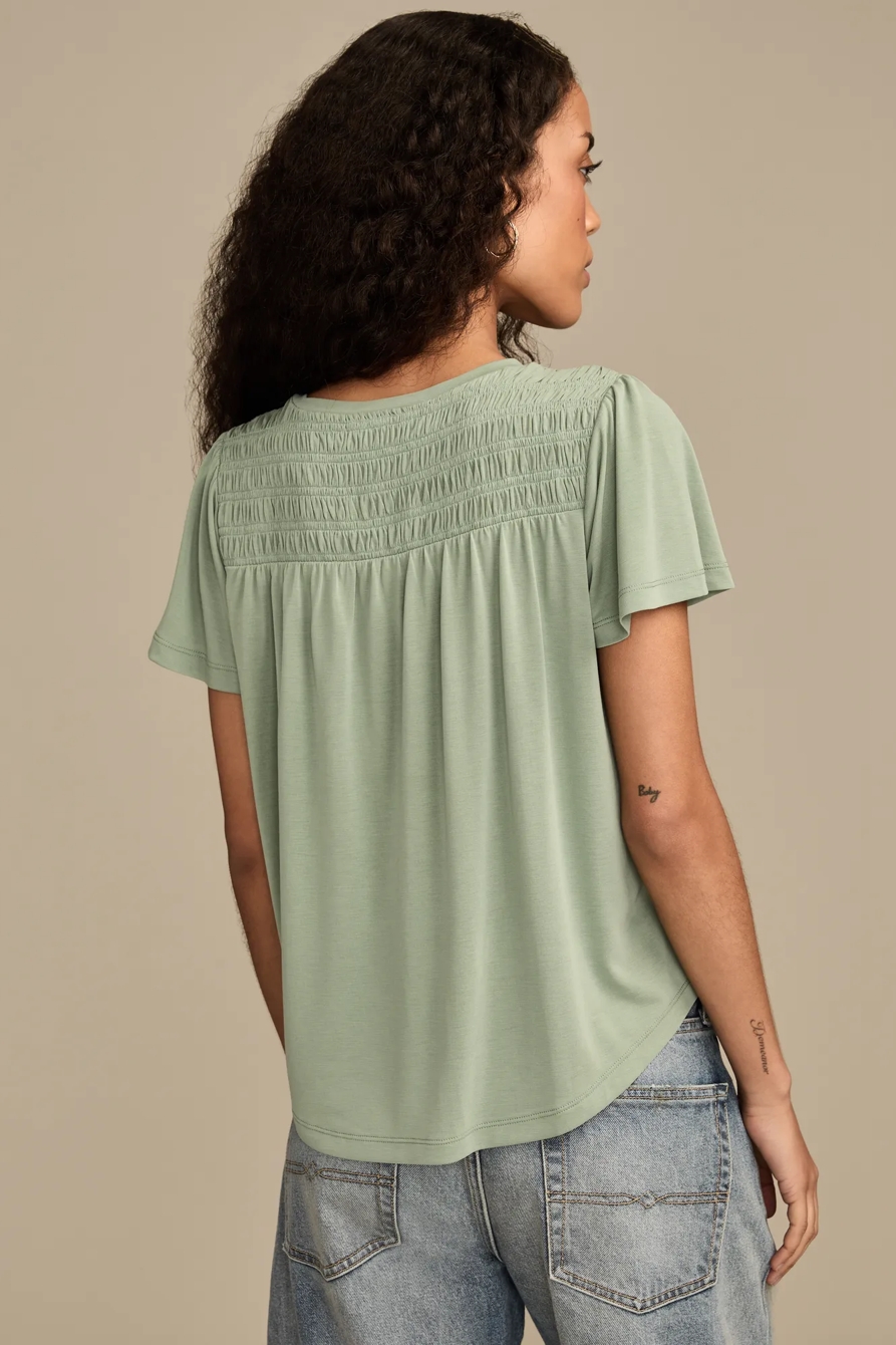 SMOCKED SANDWASH TOP, image 3