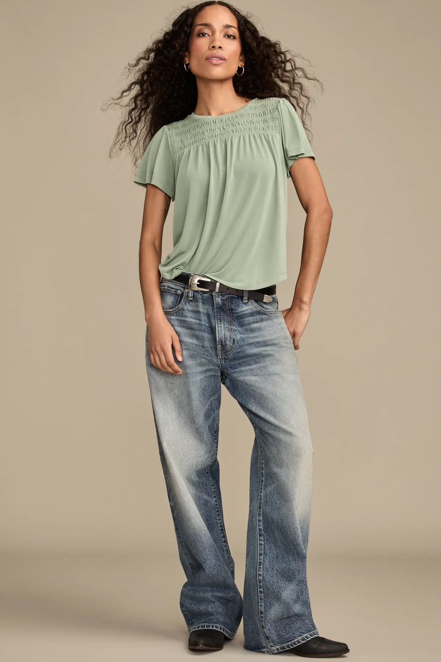 SMOCKED SANDWASH TOP, image 5