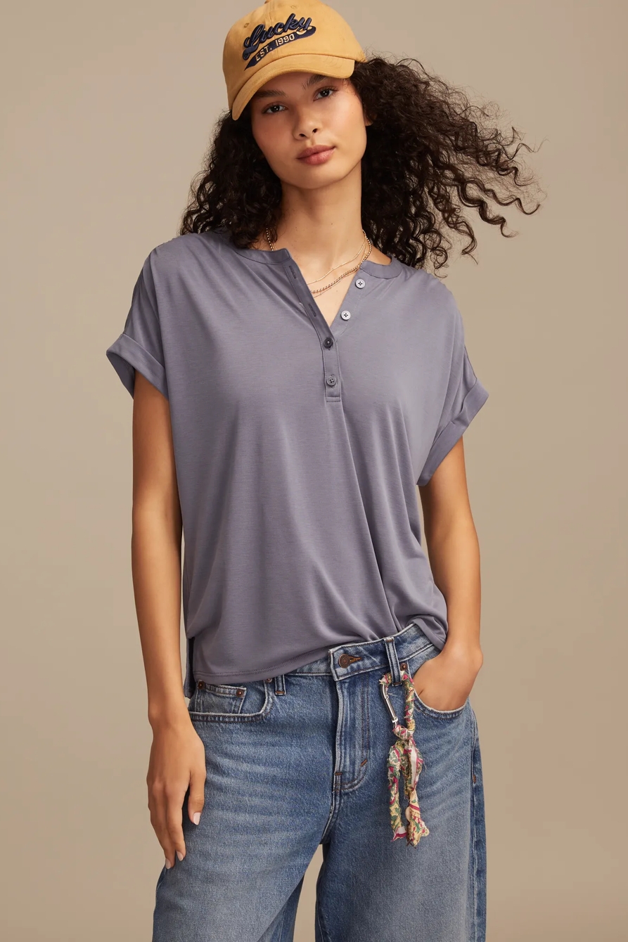 SANDWASH HENLEY BUTTON FRONT, image 2