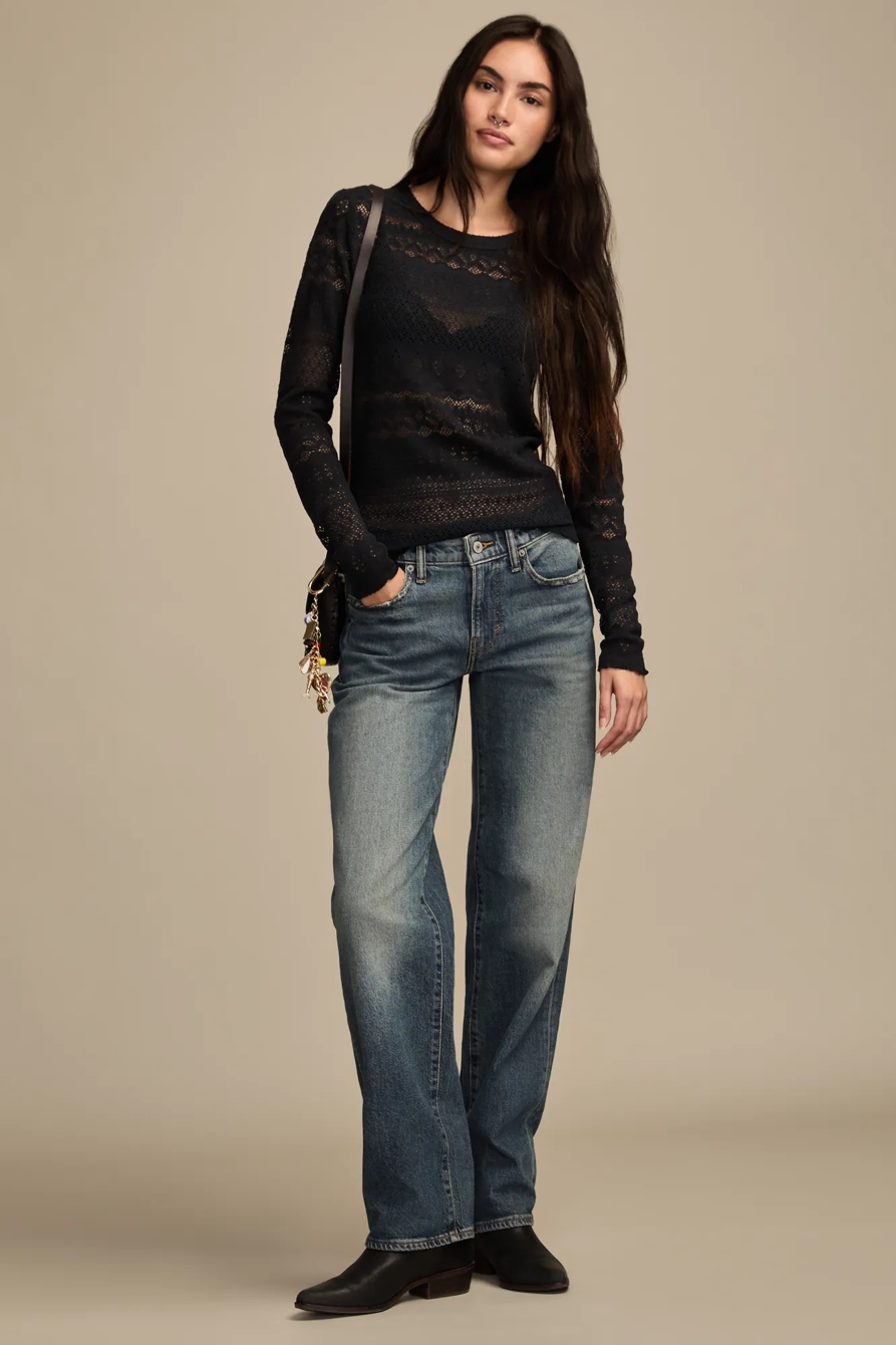 LACE CREW NECK TOP, image 5