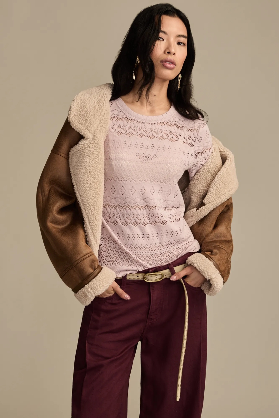 LACE CREW NECK TOP, image 5