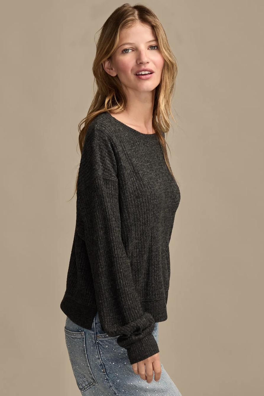 WAFFLE CREW NECK TOP, image 4