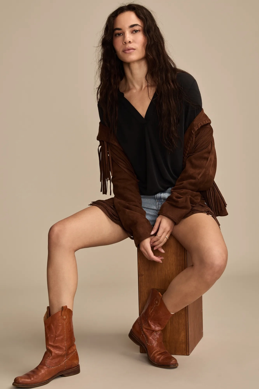 SANDWASH LONG SLEEVE NOTCH TOP, image 5