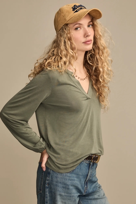 SANDWASH LONG SLEEVE NOTCH TOP, image 4