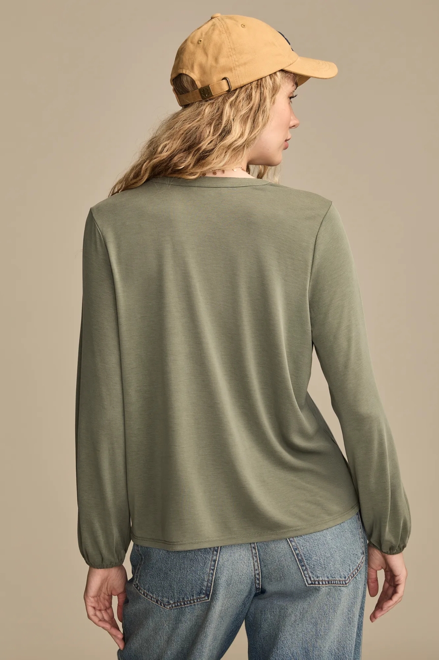 SANDWASH LONG SLEEVE NOTCH TOP, image 5