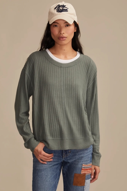 CLOUD LONG SLEEVE CREW TOP, image 1