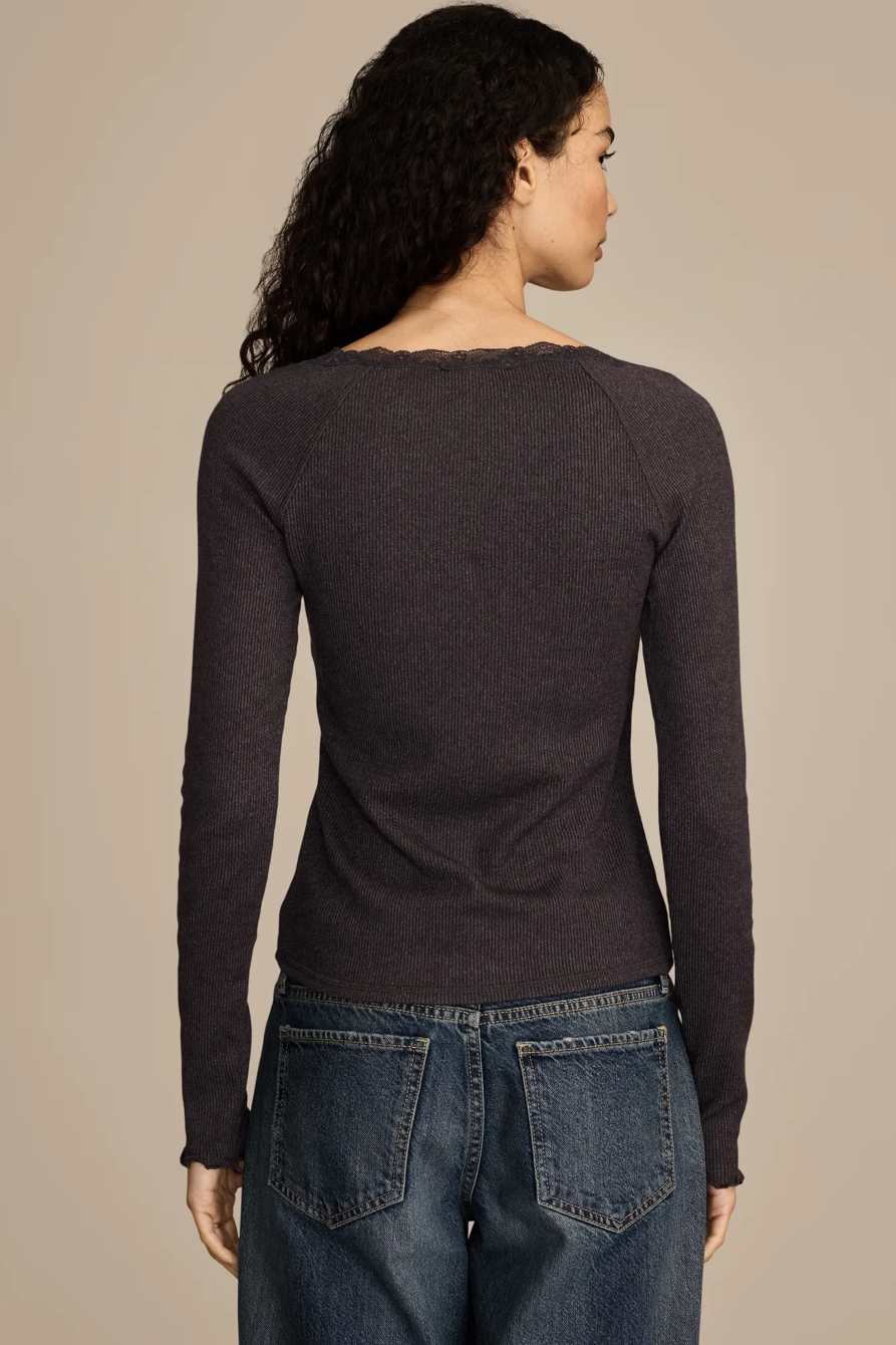 LACE TRIM HENLEY, image 3