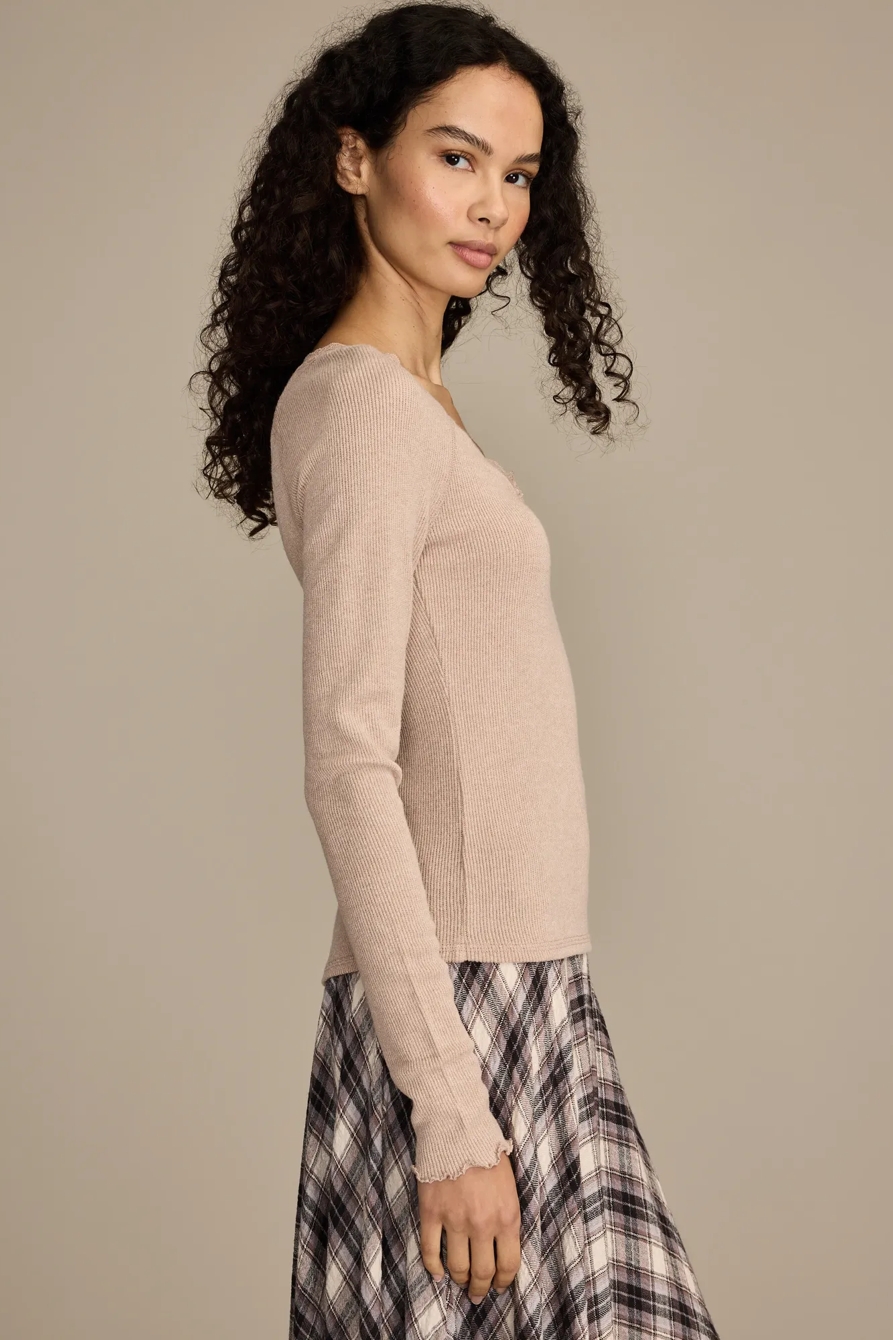 LACE TRIM HENLEY, image 4