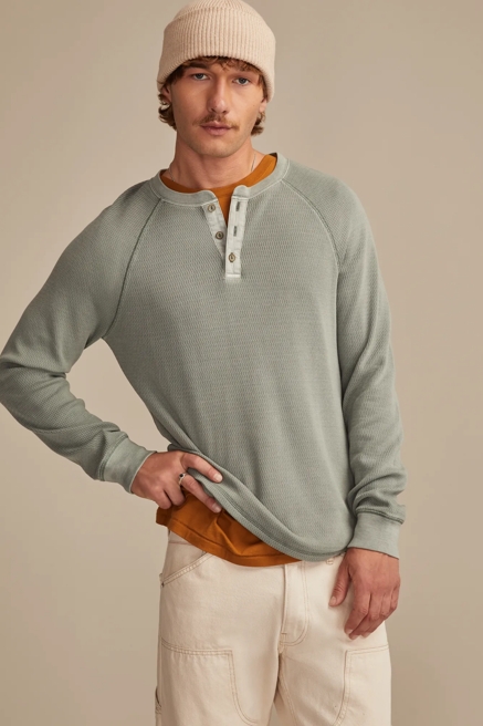 BIRDSEYE THERMAL HENLEY, image 1