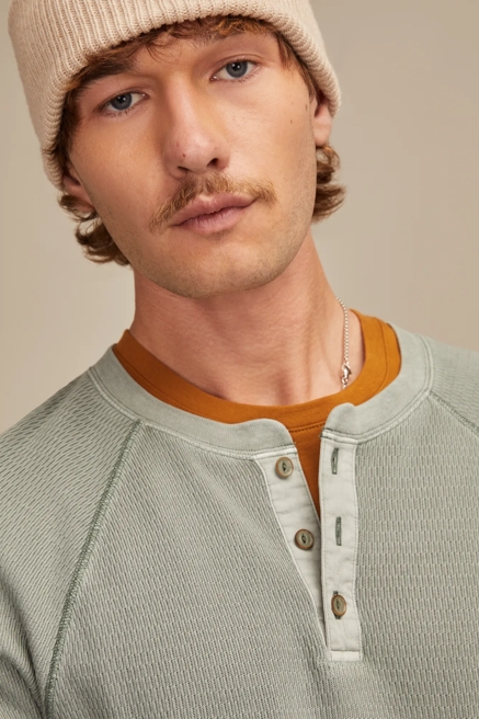 BIRDSEYE THERMAL HENLEY, image 2