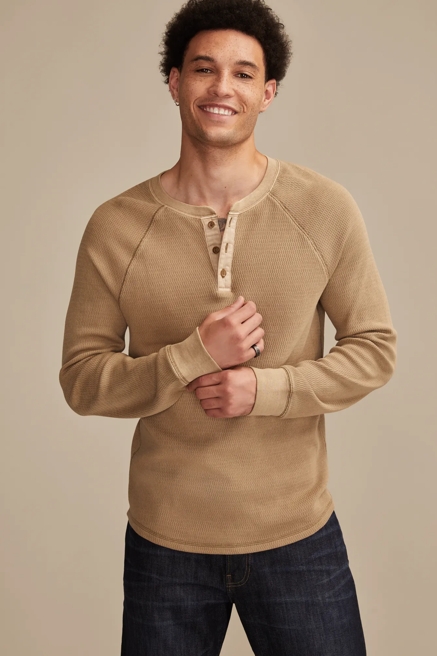 BIRDSEYE THERMAL HENLEY, image 1