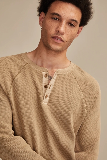 BIRDSEYE THERMAL HENLEY, image 2