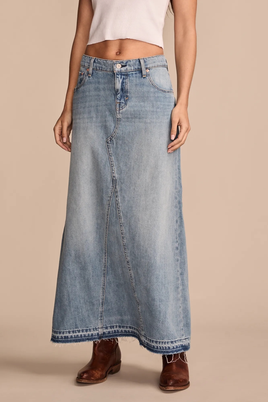 DENIM MAXI SKIRT, image 2