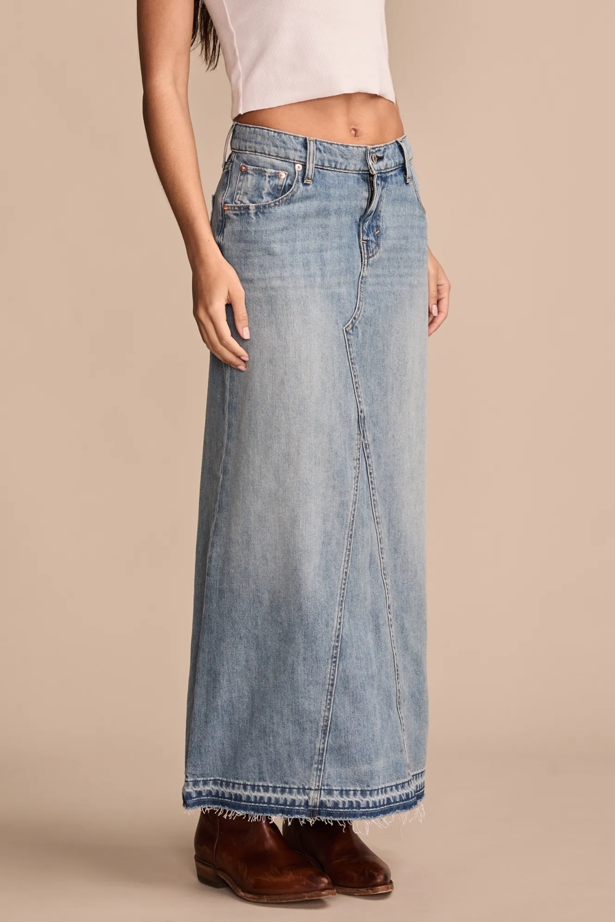 DENIM MAXI SKIRT, image 4