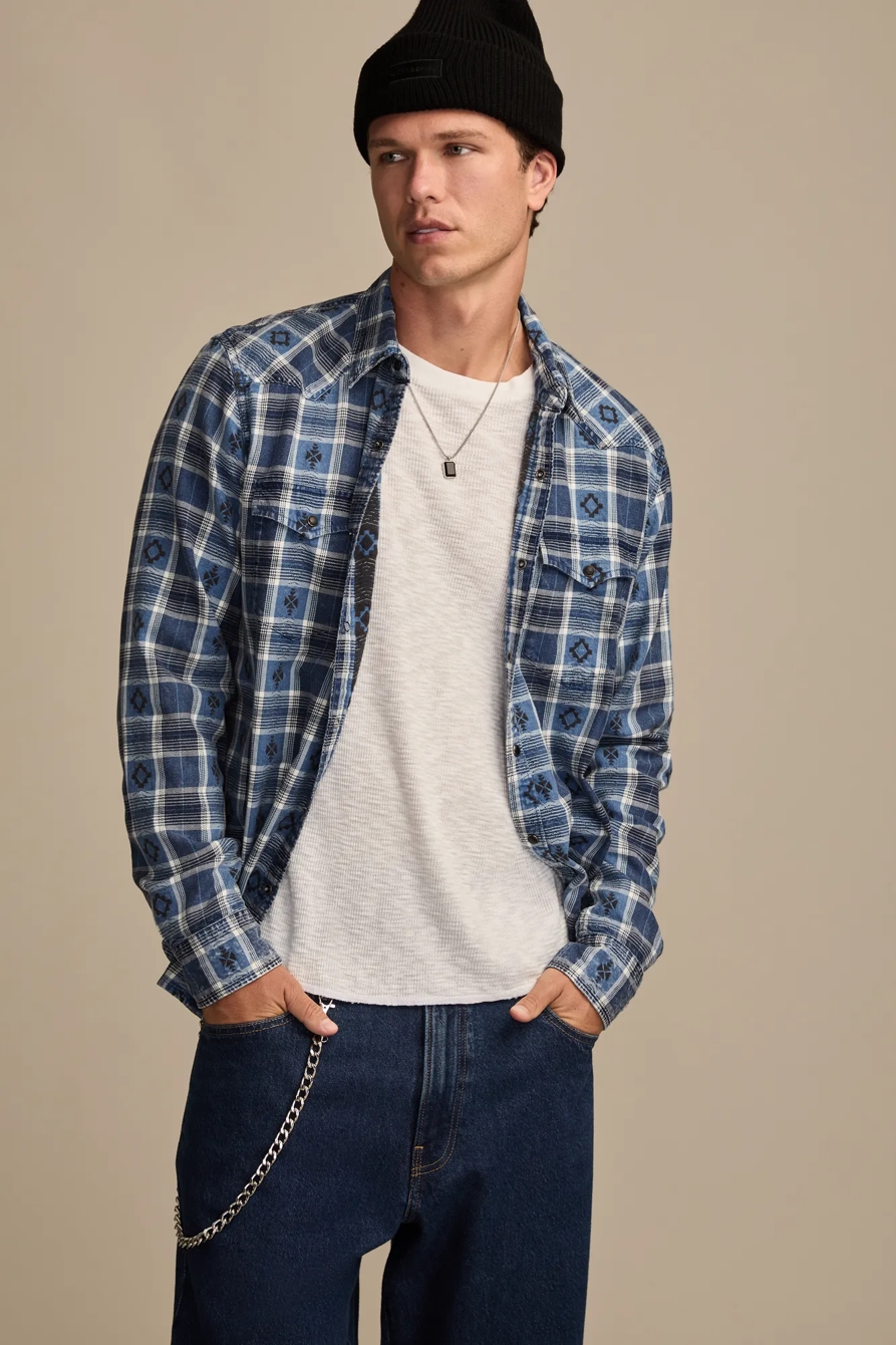 DOBBY INDIGO WESTERN, image 2