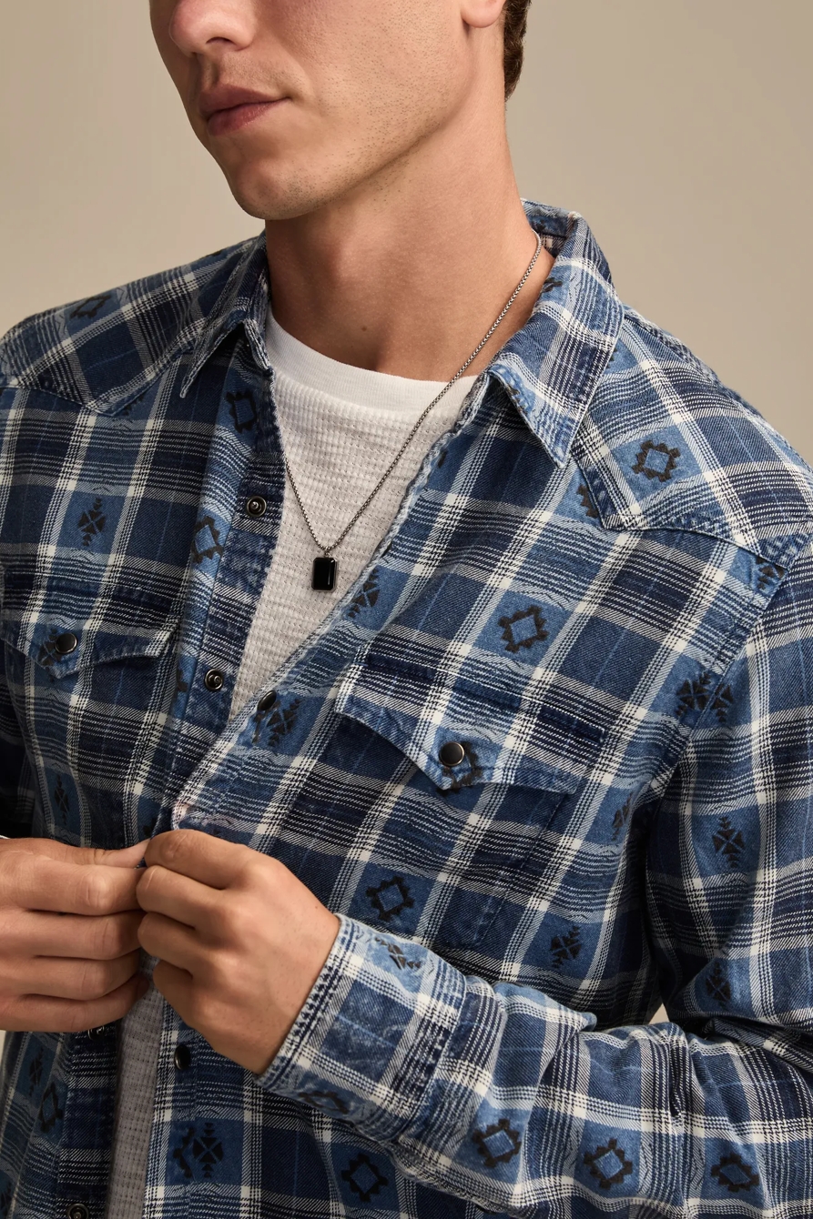 DOBBY INDIGO WESTERN, image 5