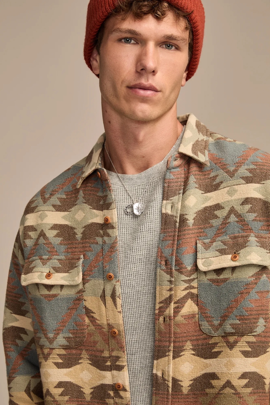 JACQUARD FLANNEL SHIRT, image 2