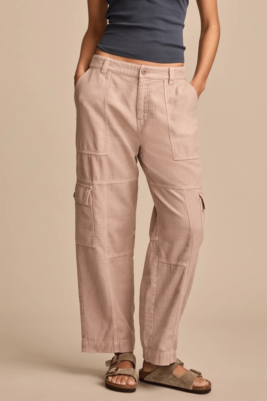 STRAIGHT LEG SLUB CARGO PANT, image 2