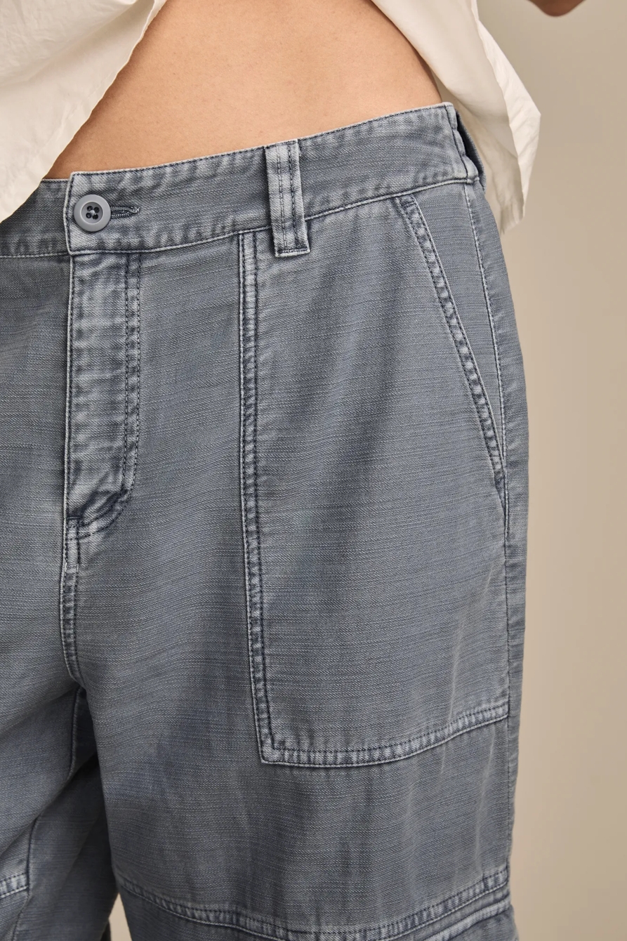 STRAIGHT LEG SLUB CARGO PANT, image 3