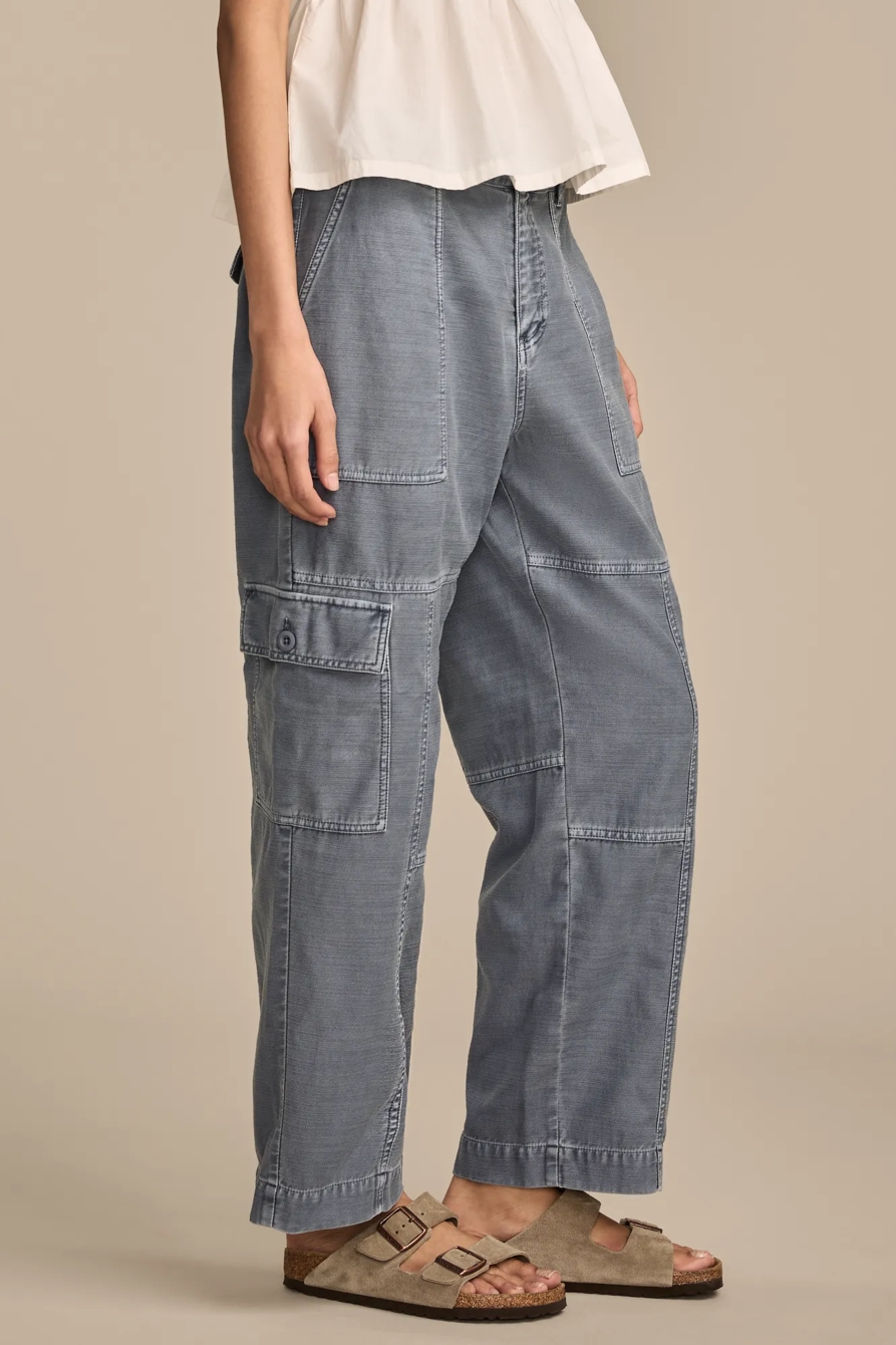 STRAIGHT LEG SLUB CARGO PANT, image 4