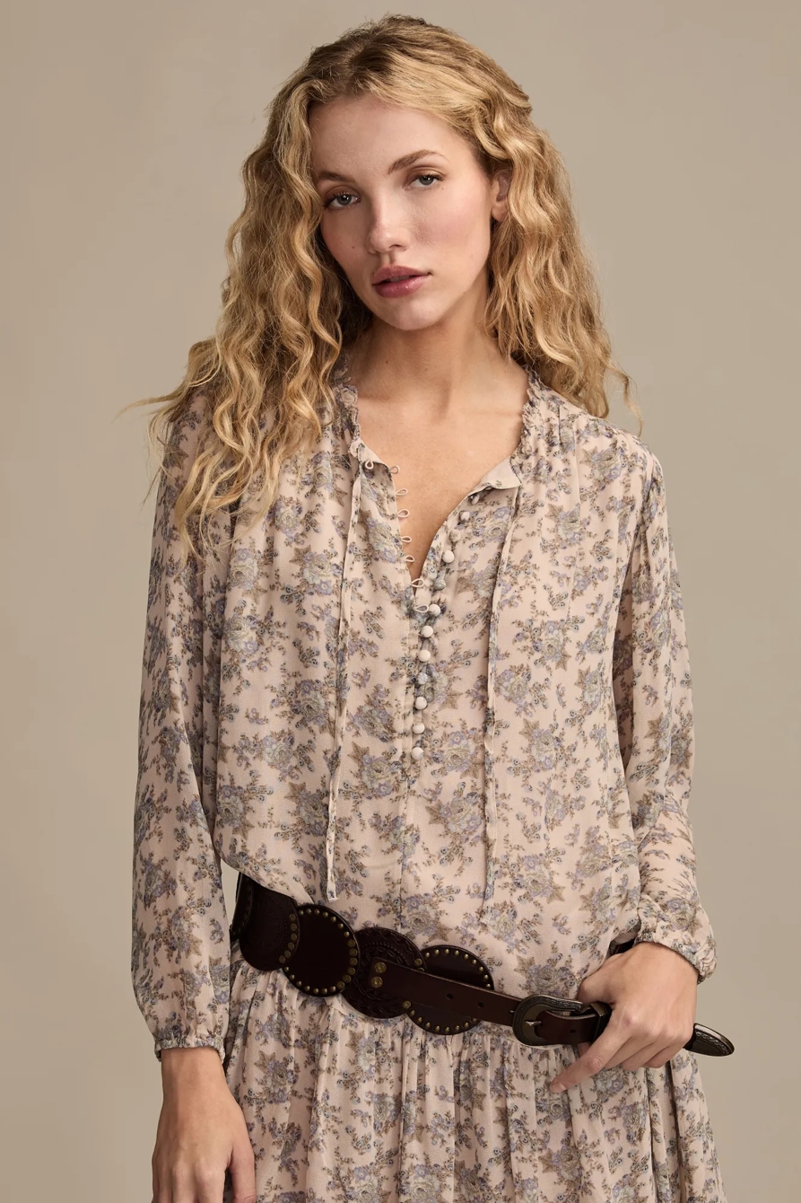 DROPPED WAIST FLORAL MINI DRESS, image 2