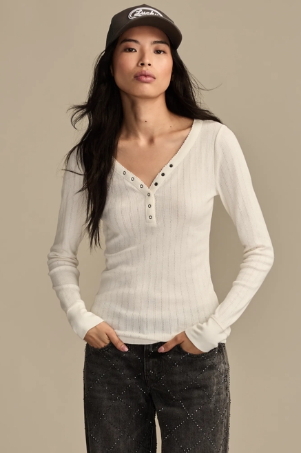 POINTELLE SNAP HENLEY, image 1