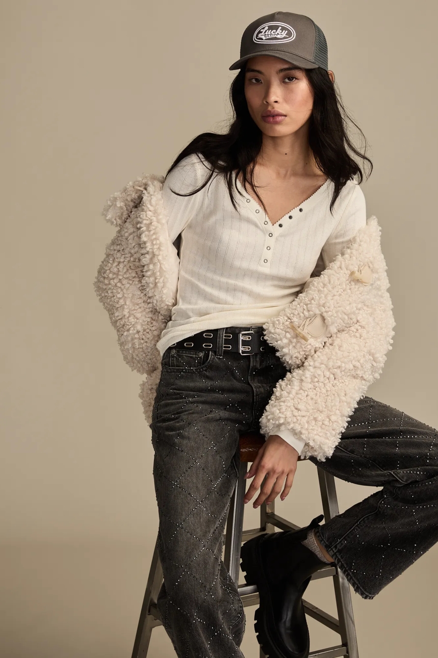 POINTELLE SNAP HENLEY, image 5