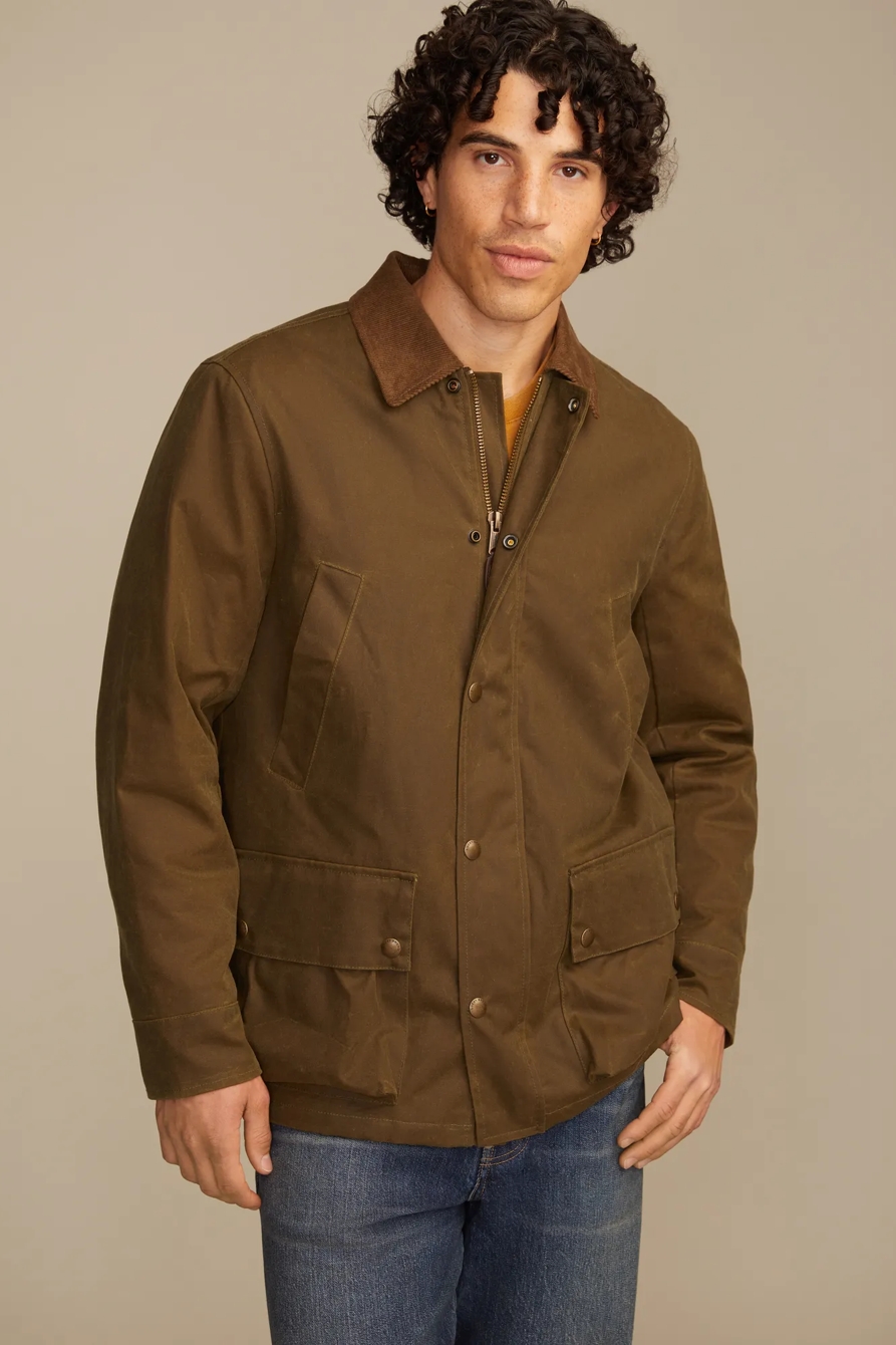 CORDUROY COLLAR WAXED BARN JACKET, image 1