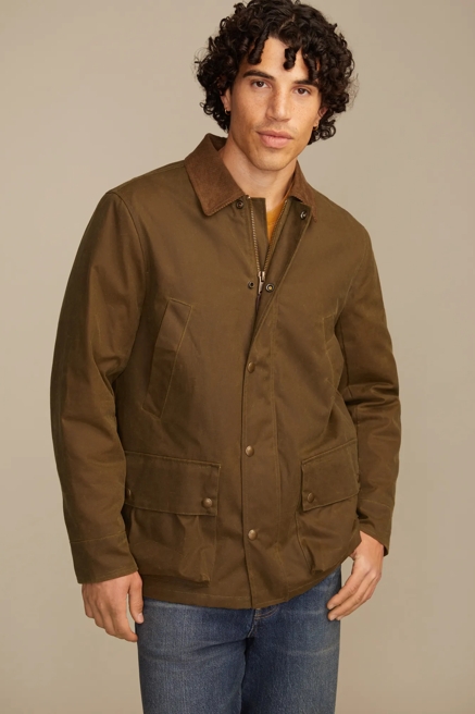 CORDUROY COLLAR WAXED BARN JACKET, image 1