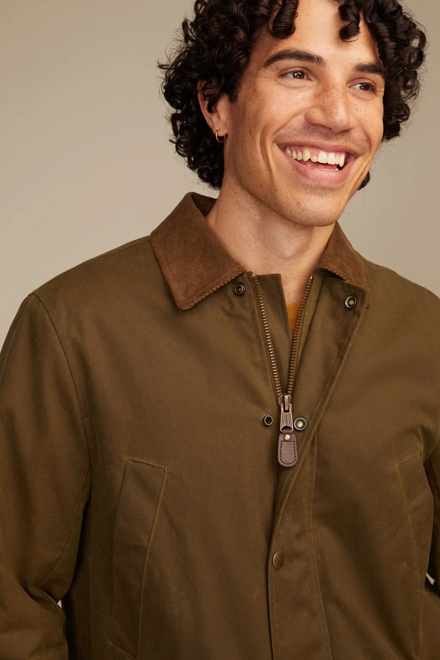 CORDUROY COLLAR WAXED BARN JACKET, image 2