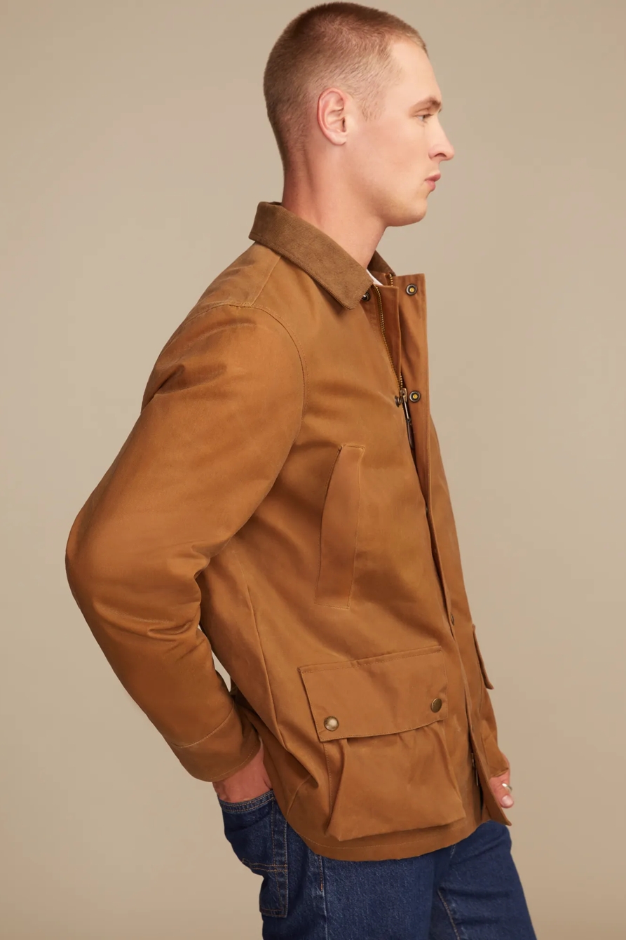 CORD COLLAR WAXED BARN JACKET, image 4