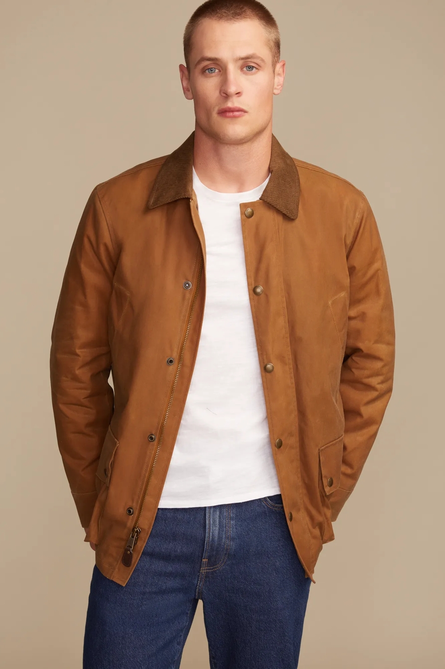 CORD COLLAR WAXED BARN JACKET, image 5