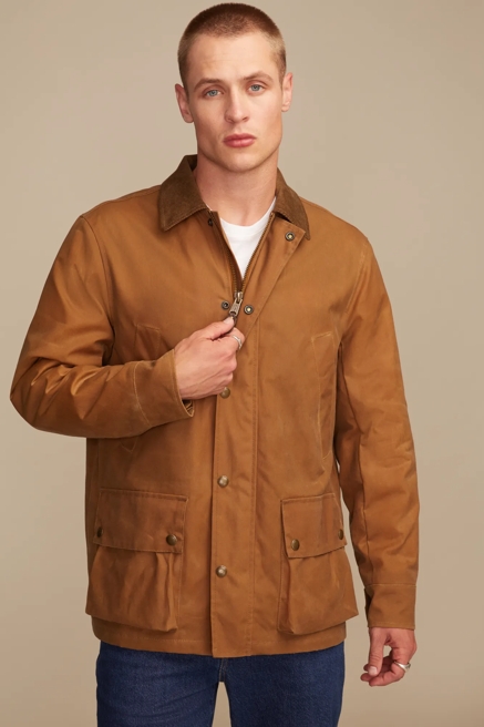CORDUROY COLLAR WAXED BARN JACKET, image 1