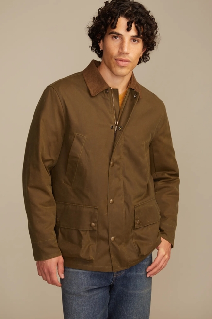 CORDUROY COLLAR WAXED BARN JACKET, image 1