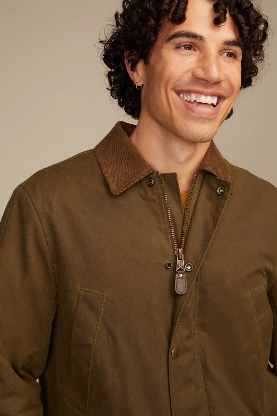 CORD COLLAR WAXED BARN JACKET, image 2