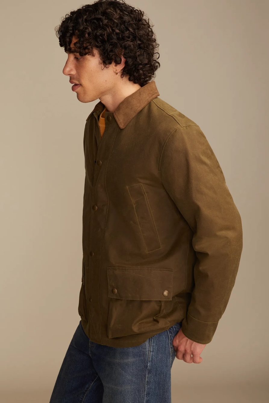 CORD COLLAR WAXED BARN JACKET, image 4