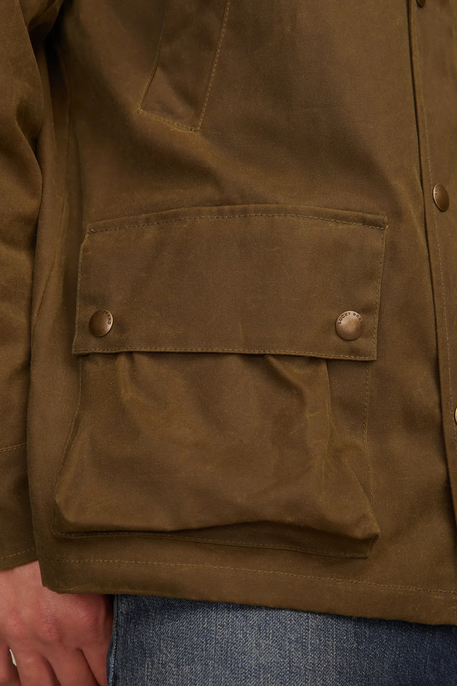 CORD COLLAR WAXED BARN JACKET, image 5