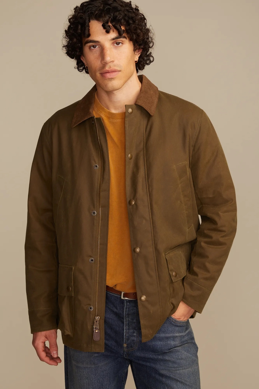CORD COLLAR WAXED BARN JACKET, image 7