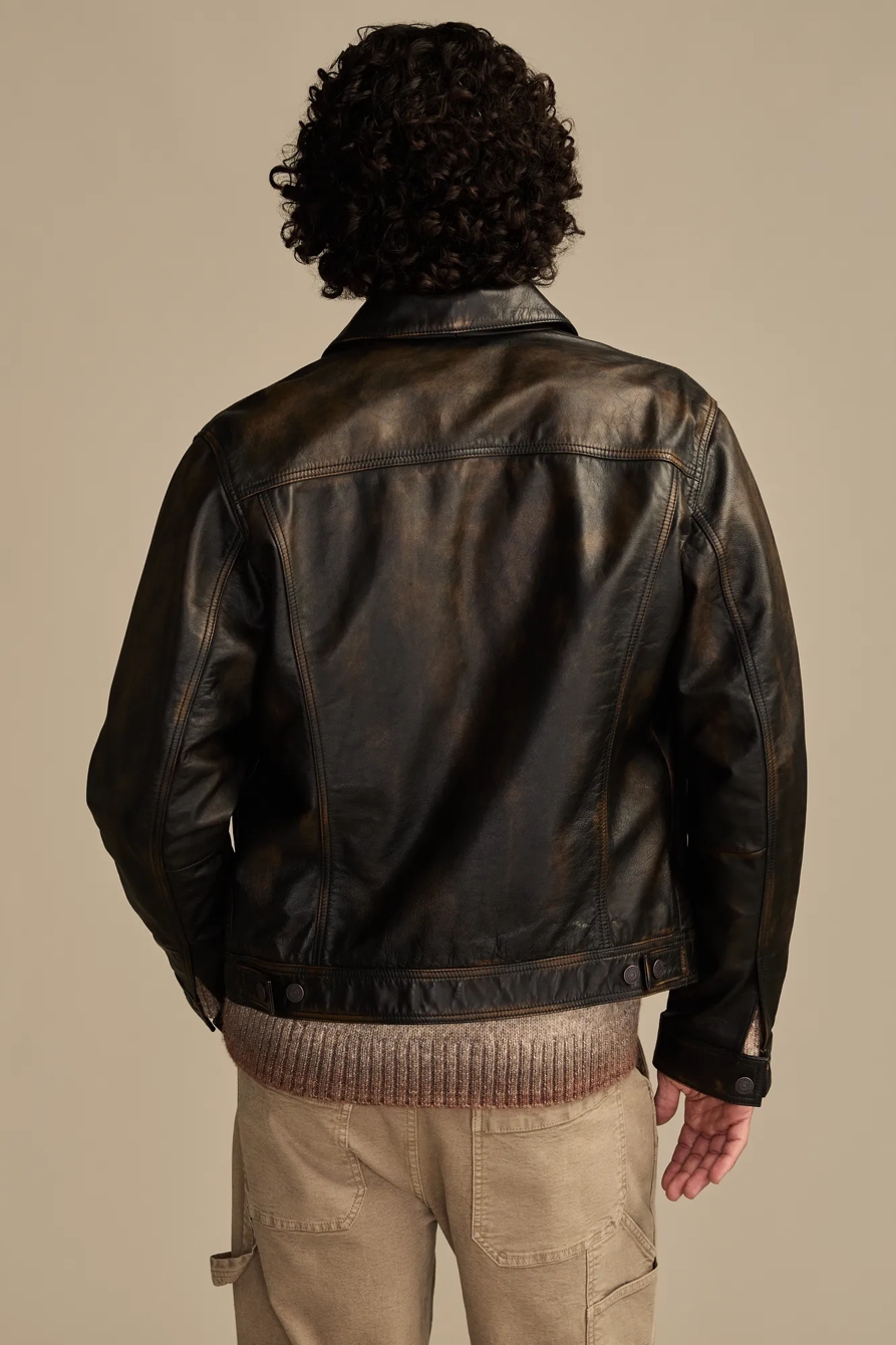 DISTRESSED LEATHER TRUCKER, image 3